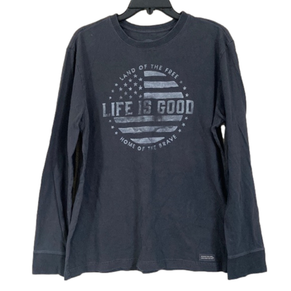 Life is Good Flag Crusher Tee
